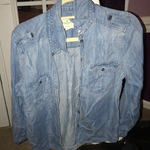 american eagle button up